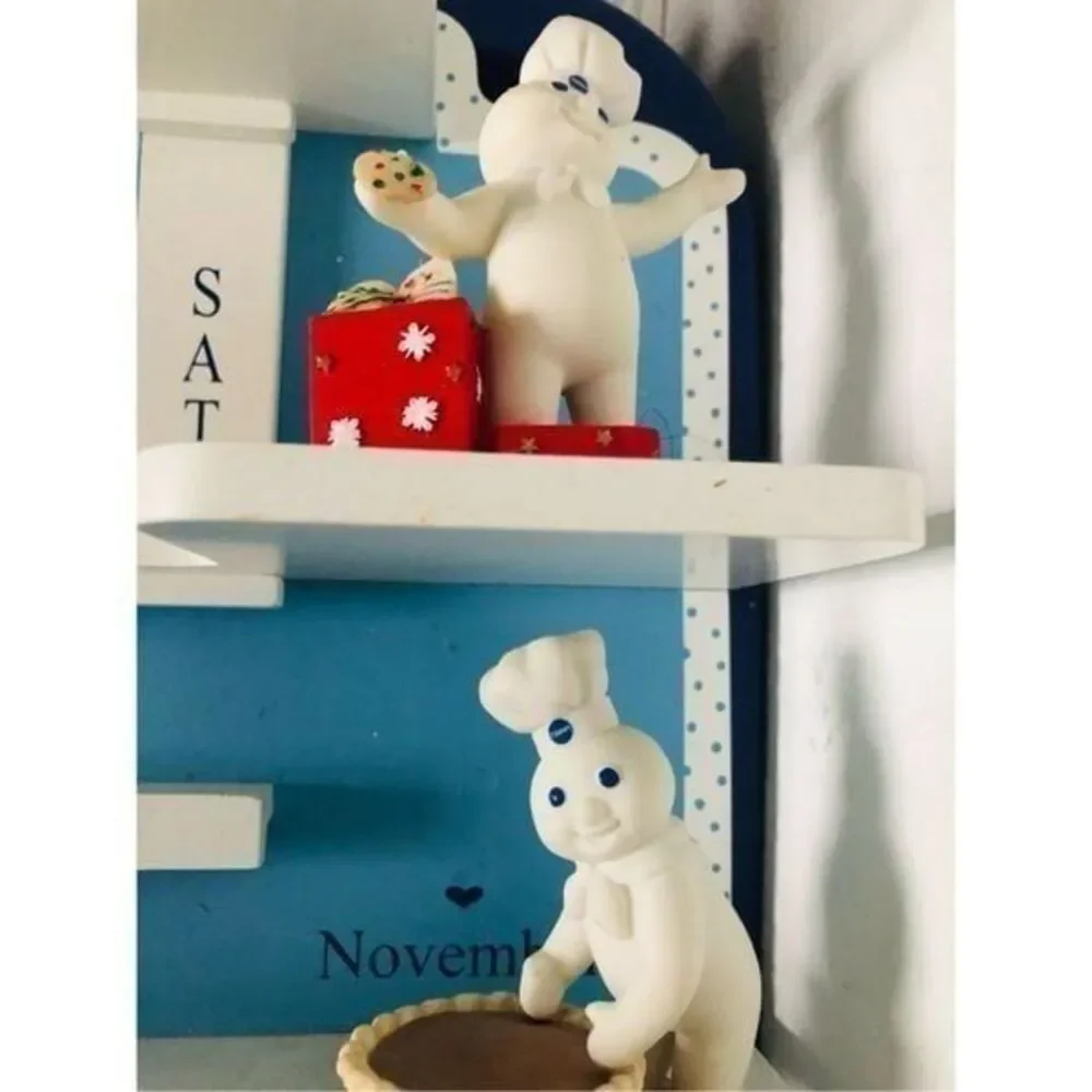 Pilsberry vintage wall wood ceramic figurines 15x22” calendar